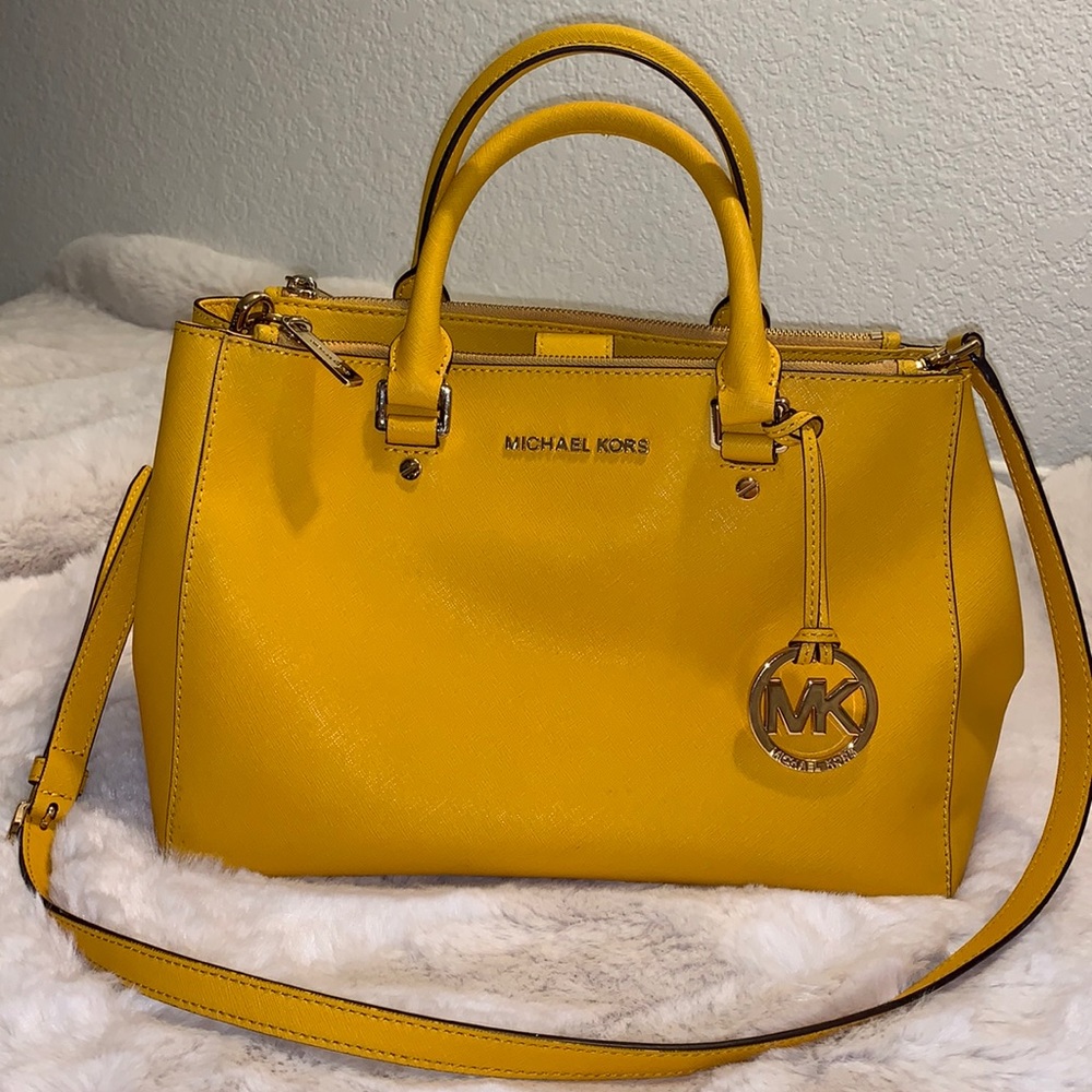 Michael Kors Yellow Sutton Satchel